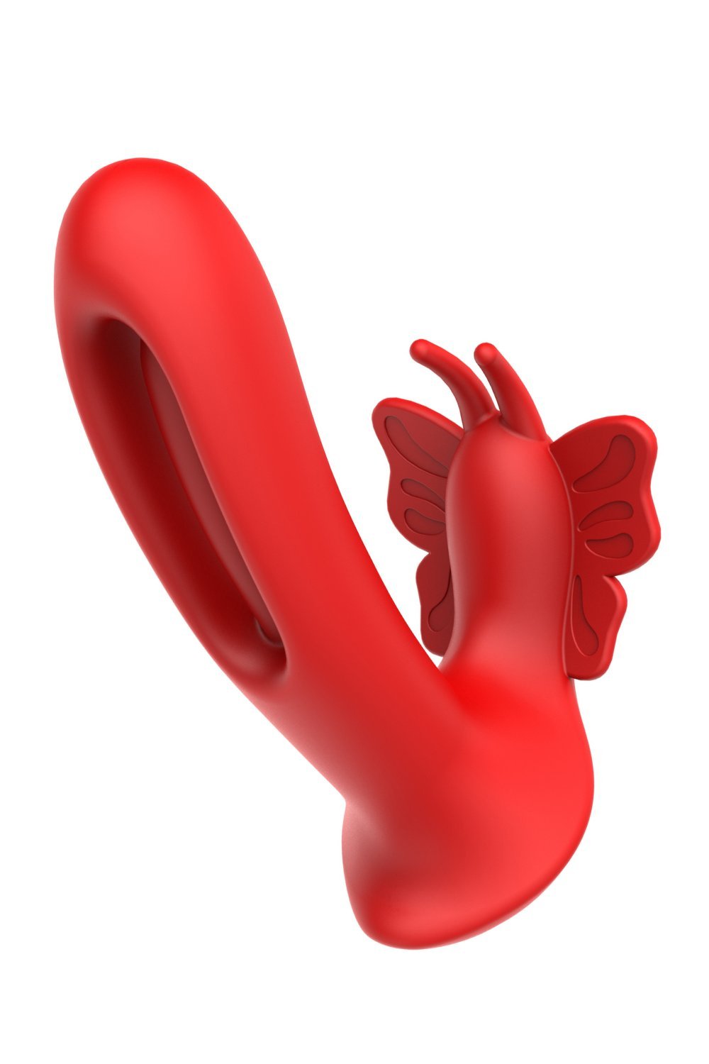 Vibromasseur papillon télécommandé rouge