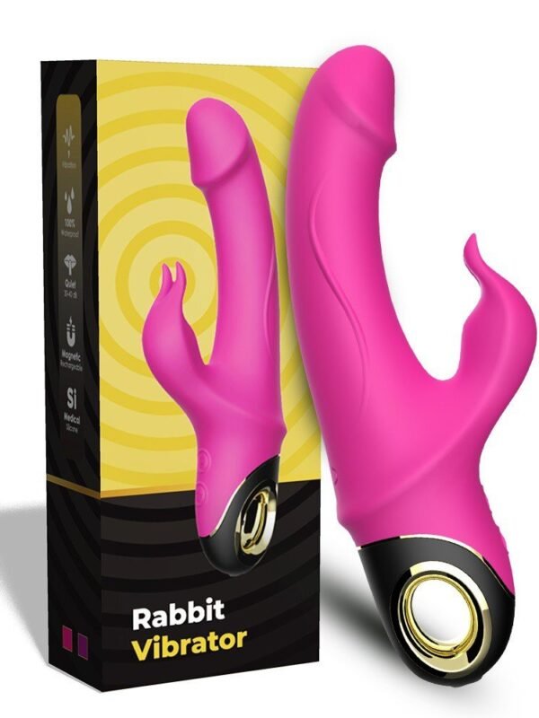 Vibromasseur rabbit 9 modes rose