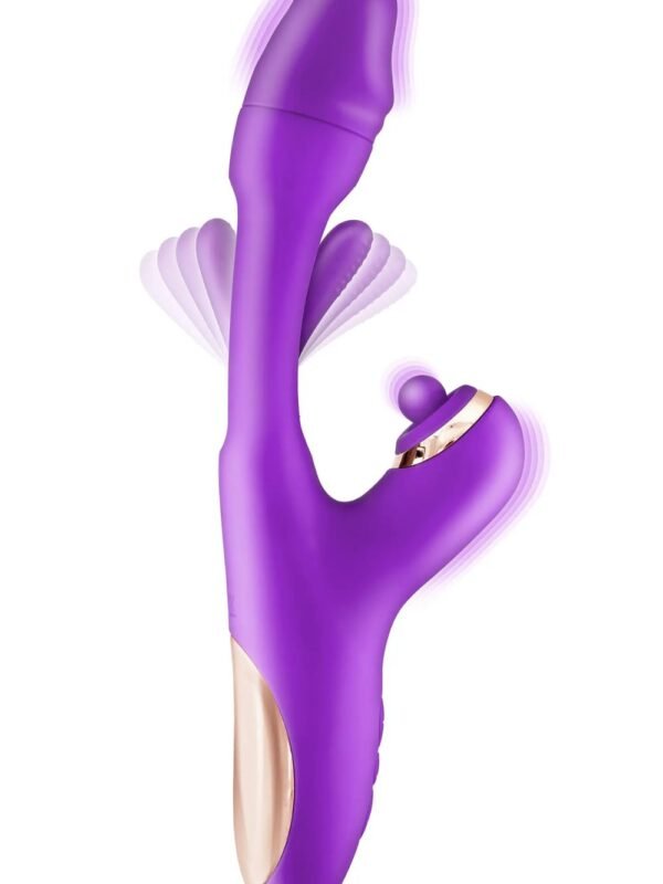 Vibromasseur rabbit à tapotements 3 en 1