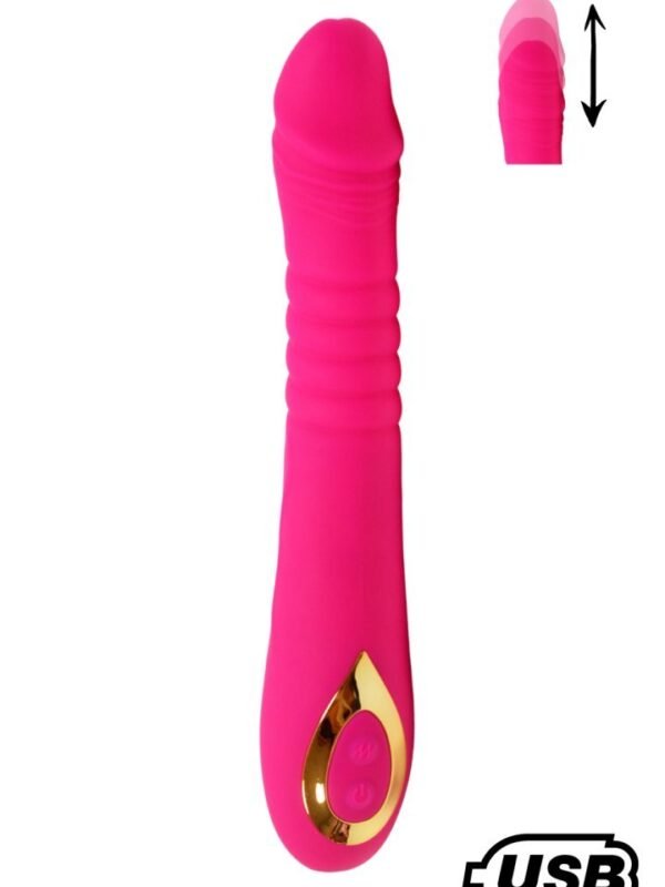 Vibromasseur va-et-vient en silicone rose